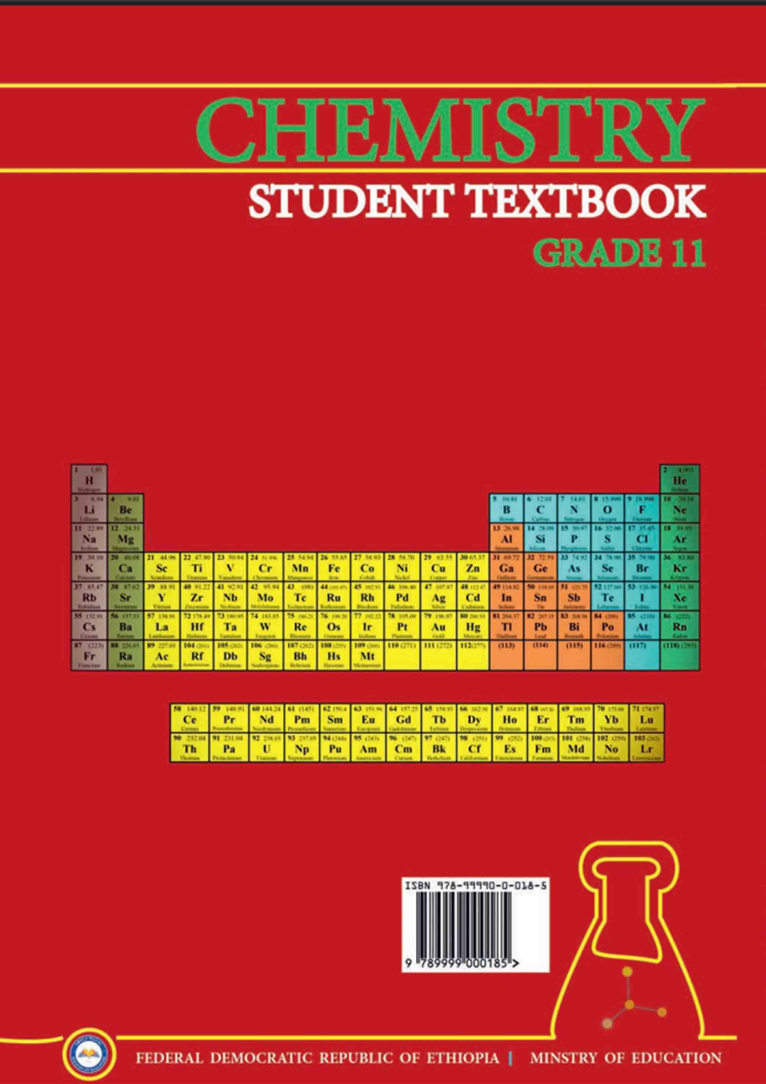 Grade 11 Chemistry textbook coverpage